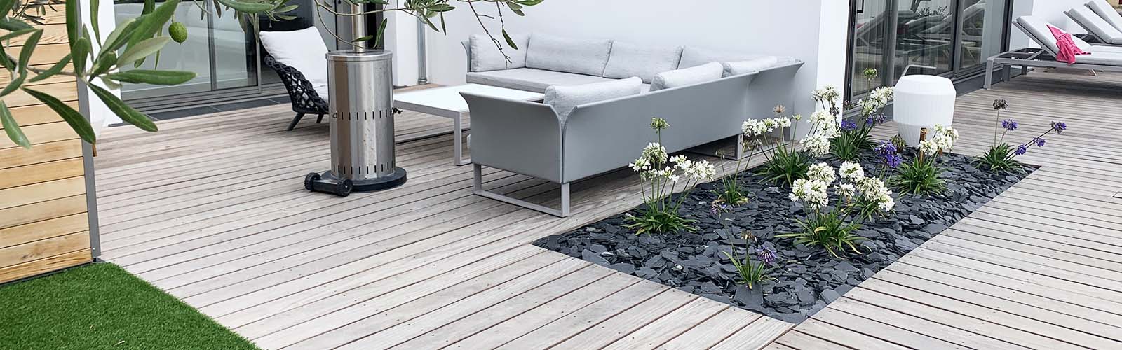 Terrasse en bois exotique